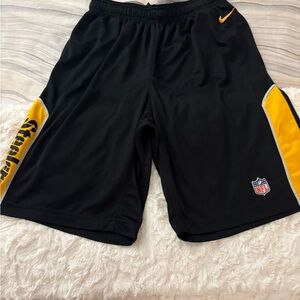 Nike Black and Yellow Athletic Men's Shorts